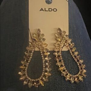 Aldo Gold and Silver Teardrop Earrings